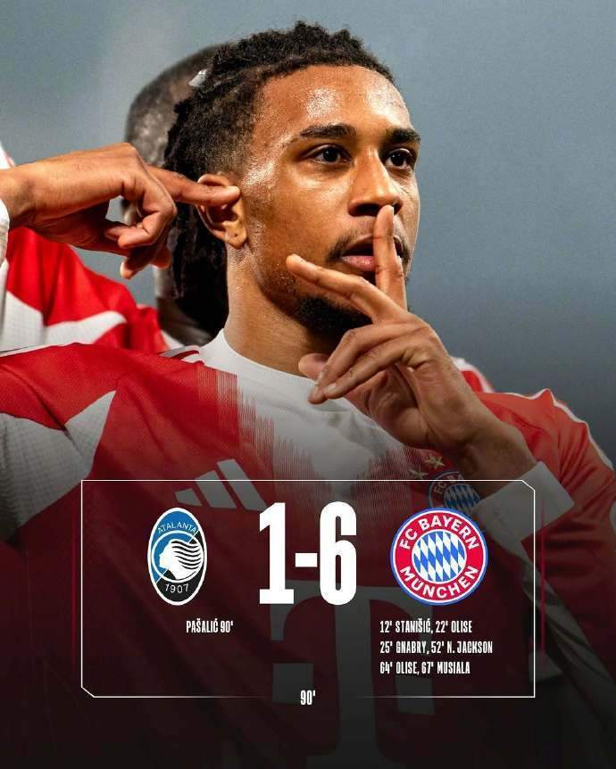 开云-主场1比6惨遭羞辱！拜仁痛击真蓝黑，意甲欧冠最后尊严被狠狠践踏|亚特兰大|拜仁慕尼黑|卡佩罗|穆西亚拉|格纳布里_新浪体育_新浪新闻